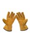 Fire-Resistant, Heat-Resistant Barbecue Gloves Marsala-28 Short Genuine Leather Oven, Stove, and Grill Gloves 28 cm 1 Pair - 6