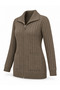New Style Women's Mid-Age and Older Knit Zipper-Front Hattuş Mother Cardigan 2711 - 3