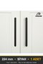 Safran Black 224 mm Handle Luxury Country Kitchen Furniture Cabinet Drawer Handle - 4