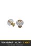Oskar Crystal Gold Button Handle Luxury Country Kitchen Furniture Cabinet Drawer Handle 30 mm Diameter