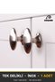 Uzay Inox Button Handle Luxury Country Kitchen Furniture Cabinet Drawer Handle 25 mm Diameter - 5