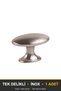 Uzay Inox Button Handle Luxury Country Kitchen Furniture Cabinet Drawer Handle 25 mm Diameter
