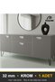 Recessed Chrome 32 mm Handle Luxury Country Kitchen Furniture Cabinet Drawer Handle - 6