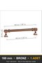 Zümra Bronze 160 mm Handle—Luxury Country Kitchen Cabinet and Drawer Handle - 4