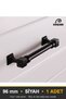 Zümra Black 96 mm Handle—Luxury Country-Style Kitchen Cabinet and Drawer Handle - 5