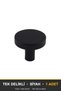 Efsun Black Button Handle Luxury Country Kitchen Furniture Cabinet Drawer Handle 30 mm Diameter