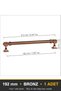 Zümra Bronze 192 mm Handle—Luxury Country Kitchen Cabinet and Drawer Handle - 4