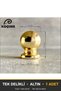 Marble Gold Button Handle Luxury Country Kitchen Furniture Cabinet Drawer Handle 17 mm Diameter - 3