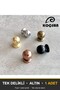 Marble Gold Button Handle Luxury Country Kitchen Furniture Cabinet Drawer Handle 17 mm Diameter - 6