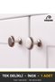 Vera Inox Button Handle Luxury Country Kitchen Furniture Cabinet Drawer Handle 25 mm Diameter - 6