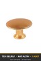 Mussel Matte Gold Button Handle Luxury Country Kitchen Furniture Cabinet Drawer Handle 35 mm Diameter - 3