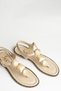 U 291240003   Beige Genuine Leather Flip Flops Sandals - 6
