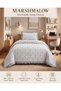 Marshmallow Ruffled Bedspread Set (Single / 180x240) Anchor Pattern, Gray