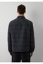 Wool Blend Checked Anthracite Shirt, Regular Fit / Standard Cut 0220366-A7307 - 5