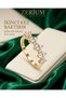 Trendy Women's Steel Ring with Rows of Oval Zircon Stones, Design No.: US:7 TR:14 - 6
