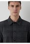 Wool Blend Checked Anthracite Shirt, Regular Fit / Standard Cut 0220366-A7307 - 6