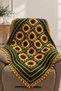 Sunflower - Hand Knitted Sofa Shawl & Knee Blanket & TV Blanket