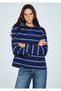 Logo Striped Long Sleeve T-Shirt Loose Fit / Relaxed Fit 1620489-85448 - 3