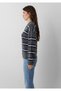 Wool Blend Striped Polo Collar Sweater, Regular Fit / Standard Cut 1711026-91733 - 4