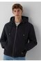 Hooded Anthracite Coat 0110877-70092