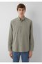 Tencel ™ ) Lyocell Blended Khaki Shirt Regular Fit / Normal Cut 0220415-71818 - 3