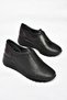 S540045503 Black Genuine Leather Casual Women's Shoes - 4