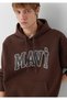 Logo Printed Hooded Brown Sweatshirt 067149-88062 - 2