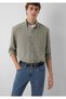 Tencel ™ ) Lyocell Blended Khaki Shirt Regular Fit / Normal Cut 0220415-71818 - 2