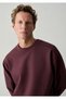 M0S10634 Basic Men's Sweatshirt Bordo - 4