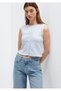 Buttoned Striped Top Crop / Short Cut 1613975-84533 - 3