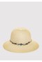 Nazar Boncuklu Beige Straw Hat 1912996-32324 - 2