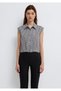 Gingham Black Crop Shirt Crop / Short Cut 1211644-91748 - 3