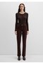 New York Brown Gabardine Trousers 101441-91340 - 3