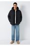 Hooded Black Inflatable Coat 0110756-71379