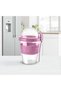 Titiz 600 ml Yogurt and Muesli Bowl with Spoon – Portable Bowl - Pink - 2