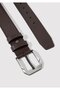 Brown Faux Leather Belt 0911653-33382 - 4