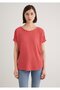 Textured Pink T-Shirt Oversize / Wide Cut 167311 -71102 - 3