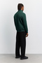 Men's Dark Green Mock Neck Zipper Sweatshirt, Regular Fit, Rated for -5 Degrees A62Y1351 - 3