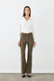 Flare Fit Canvas Pants - Khaki