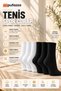 Unisex Tennis Sports Socks Set of 6 - Natural Cotton, Seamless, Towel Sole, Tennis, College, Socket Socks - 8