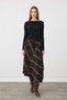 Asymmetric Plaid Skirt - Brown - 7