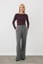 Palazzo Fabric Trousers - Gray