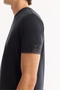 Men's Black Crew Neck Soft Touch Bi-Stretch Printed Regular Fit T-Shirt A52Y1022 - 6