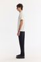 Men's Ecru Crew Neck Printed Bi-Stretch Interlock Regular Fit T-Shirt A61Y1054 - 3