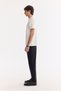 Men's Ecru Crew Neck Printed Bi-Stretch Interlock Regular Fit T-Shirt A61Y1058 - 3