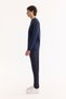 Men's Black Crew Neck Cotton Bi-Stretch Printed Regular Fit Sweatshirt A52Y1215 - 3