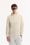 Men's Ecru Hooded Soft Touch Fleece Regular Fit Sweatshirt A52Y1268