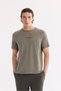Men's Khaki Elastic Waist, Side Zipper Pockets, Technical Fabric Jogger A61Y3413 - 6