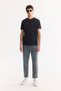 Men's Black Crew Neck Soft Touch Bi-Stretch Printed Regular Fit T-Shirt A52Y1022 - 7