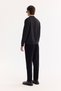 Men's Black Crew Neck Cotton Bi-Stretch Printed Regular Fit Sweatshirt A52Y1285 - 6